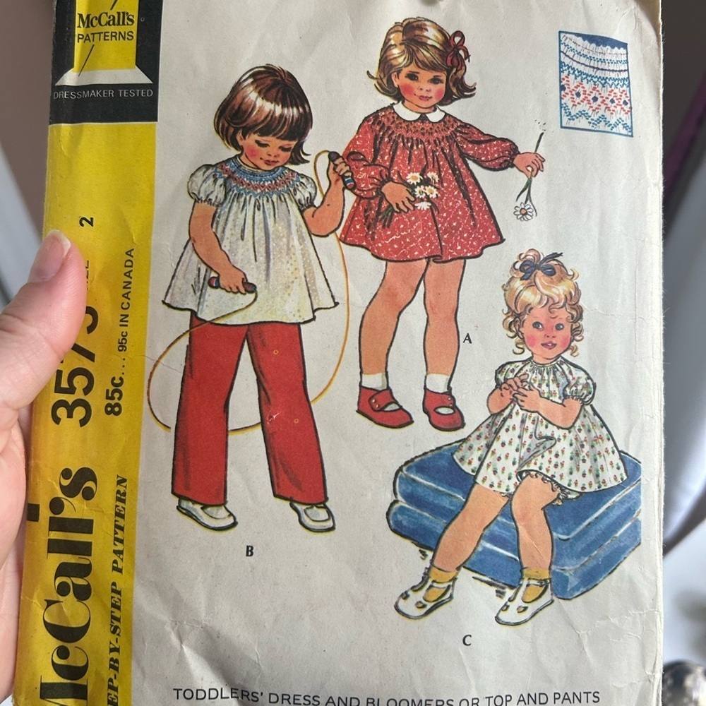 🔥$2 McCall 3573 sewing pattern toddler dress pants size 2-4 🪡